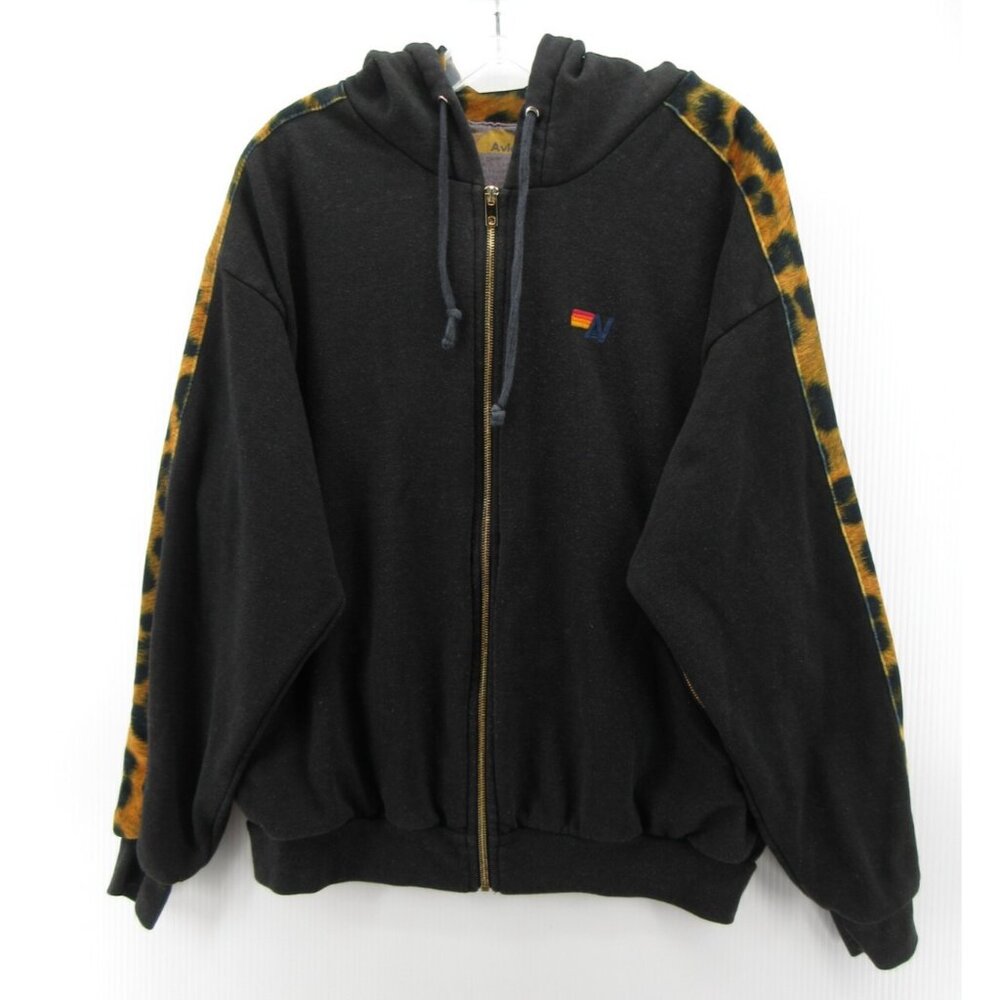 Aviator Nation Black Hoodie with Gold Accents